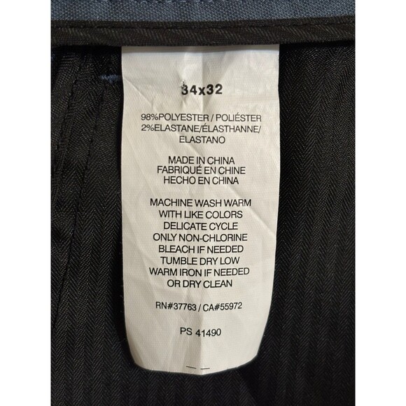 Men's Perry Ellis Portfolio Slim Fit Pants 34 x 26.5 Inseam Blue - Picture 7 of 7